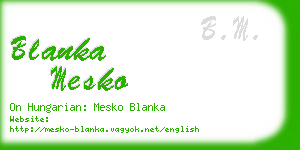 blanka mesko business card